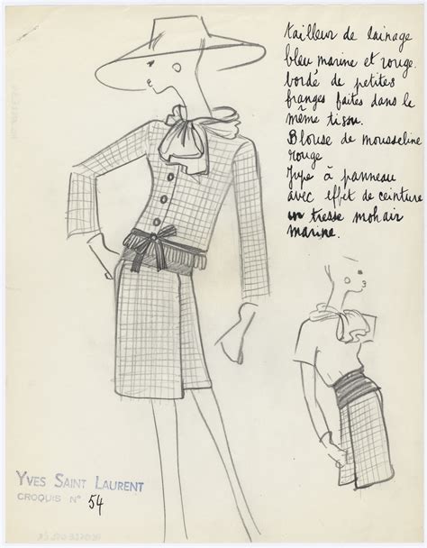 yves saint laurent the knickerbocker|yves st laurent sketches.